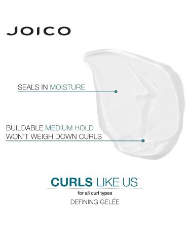 Joico Curls Like Us Define & Seal Curl Defining Gelee for Curly Hair - Reduce Frizz Medium Hold Heat Protection Moringa Seed & Algae Oil - 8.5 Fl Oz - Buy Online on GoSupps.com