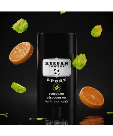 Herban Cowboy Sport Aloe Infused Deodorant with Hints of Rosemary Parsley and Sage (2.8 oz) Fresh 2.8 Ounce (Pack of 1) - Buy Online on GoSupps.com