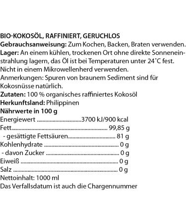 Organic Coconut Oil 1000ml - Odorless Vegan Extra Virgin Coconut Oil for Cooking & Roasting - Refined & Natural - Buy Online on GoSupps.com