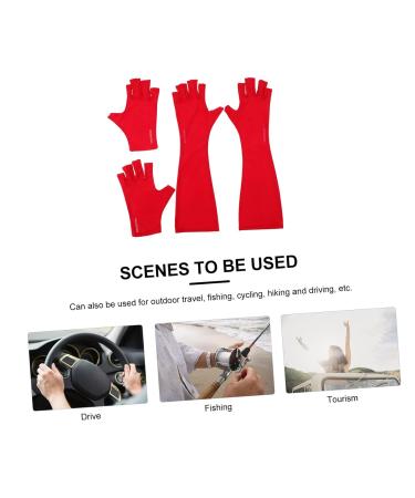 Housoutil 2 Pairs Nail Gloves Nail Lamp Light Summer Outdoor Gloves Anti Glove Led Lamp Gloves Nail Art Tools Manicure Fingerless Gloves Fingerless Manicure Gloves Polyester Mj03 - Buy Online on GoSupps.com