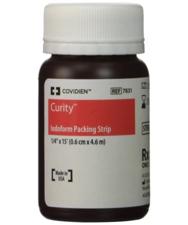 CURITY Iodoform Packing Strip - 1/4 x 5 Yds - Iodoform - Bottle