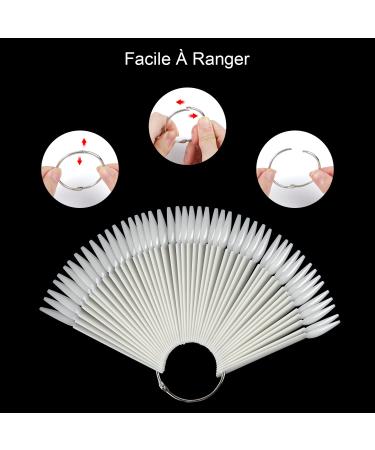 Nail Art Tips Ring Sticks - 100 Pieces Nail Polish Display with Number Stickers for DIY Nail Art & Studios - Buy Online on GoSupps.com