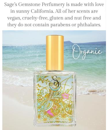 Turquoise Organic Perfume Spray by Sage- 2 oz Vegan & Cruelty-Free Marine Scent Waterflower Musk Blue Chamomile Grapefruit Turquoise 2 oz Eau de Toilette Spray - Buy Online on GoSupps.com