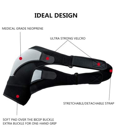Totill Adjustable Bandage Shoulder Brace Neoprene Shoulder Support Left Shoulder Support Right Adult Women Men Shoulder Suppo - Buy Online on GoSupps.com