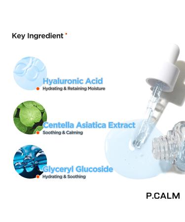 P.CALM Hyaluron Doubleshot Ampoule 30ml | Vegan Hydrating Serum with Hyaluronic Acid & Centella Asiatica for Sensitive Skin | Korean Skincare - Buy Online on GoSupps.com