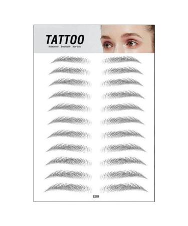 Besreey 4D Hair-like Eyebrows - 4D Hair-Like Waterproof Eyebrow Stickers Eyebrow Transfers Stickers For Women Girls Makeup Supplies Brown J09