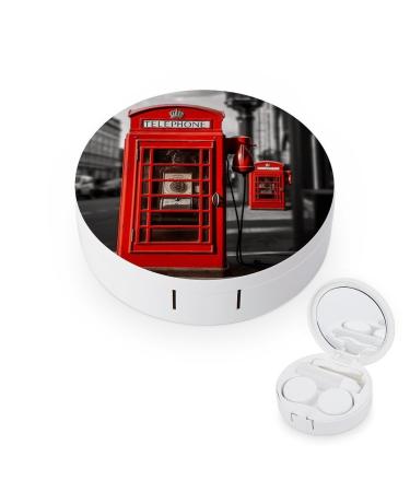 Contact Lens Case UK Retro London Telephone Print Plastic Contact Lens Case contact Lens Care Box ontact Lens Travel Box