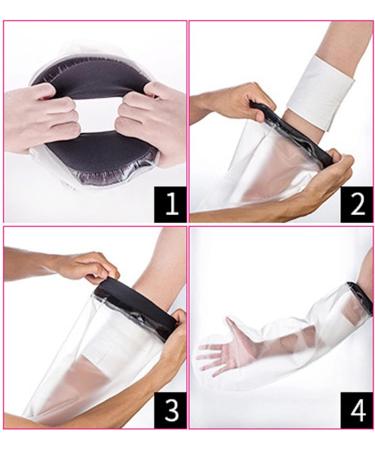 Waterproof Cast Protector for Adults - Lightweight & Reusable Knee/Elbow Cover - Waterproof Seal for Wound/Burns - Black/Blue - Buy Online on GoSupps.com