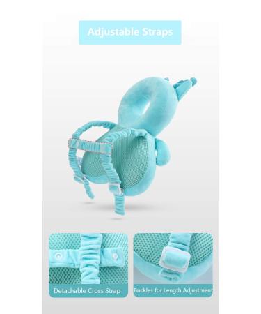 Head Safety Protector Pad for Baby Toddler Walker Infant Talking Head Protection Backpack Cushion (Light Blue Elephant) - Buy Online on GoSupps.com