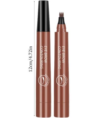 Liquid Eyebrow Pencil Brow Pencil with Fork Tip 4 Point Waterproof Eyebrow Pencil No Smudge Liquid Brow Quick Dry EyeLiner for Long Lasting Red Brown - Buy Online on GoSupps.com