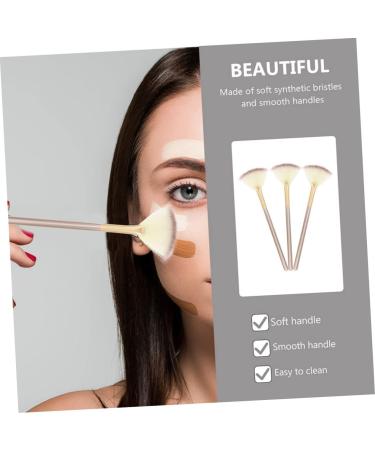 POPETPOP 3 Sets Makeup Brush Face Tools Makeup Fan Facial Brush Face Wash Brush Blush Makeup Highlighter Make up for Face Contour Brush Major Woman Wooden Handle - Buy Online on GoSupps.com
