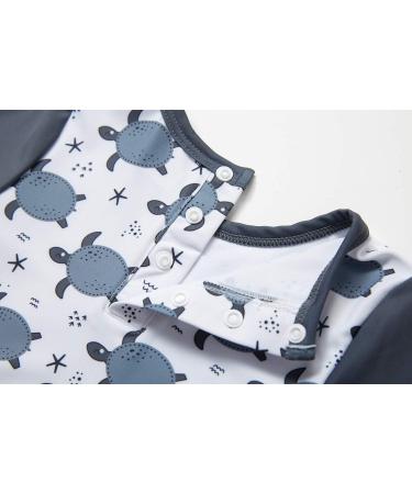 BONVERANO Baby Boy UV Protection Swimsuit 24M, Zip Front Long-Sleeved with Tortoiseshell Design - Buy Online on GoSupps.com