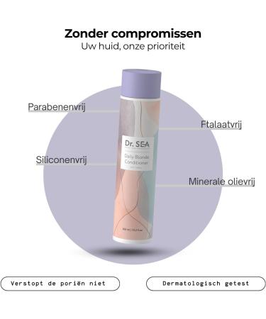 Doctor Sea Cosmetics LTD DR SEA Daily Blonde Conditioner AntiYellow with Provitamin B5 For Blonde Bleached or Gray Hair Neutralizes Yellow Tones and Restores Shine Without Silicones 300ml - Buy Online on GoSupps.com