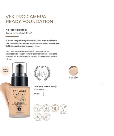 Natural Beige Full Coverage Foundation 10 Makeup - Matte Finish, Moisturizing Skin Enhancing 30ML + VFX PRO Primer 25ML & Zen Extension Lash Mascara - Buy Online on GoSupps.com