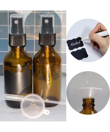 60ml Brown Spray Bottles - Refillable Travel Fine Fog Spray for Hair Cleaning Aromatherapy & Essential Oils - Set of 2 Amber Bottles - Buy Online on GoSupps.com