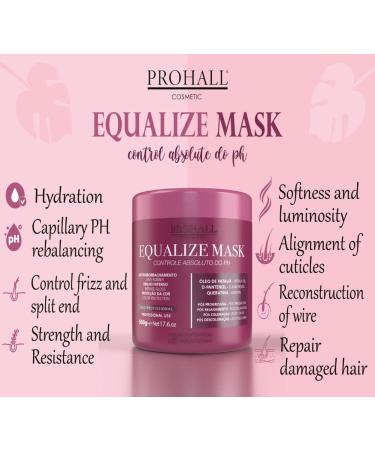 Prohall Cosmetic Equalize Hair Mask - pH Stabilizing Treatment for Dry, Damaged, Color-Treated, Keratin- Treated & Bleached Blonde Hair - Buy Online on GoSupps.com