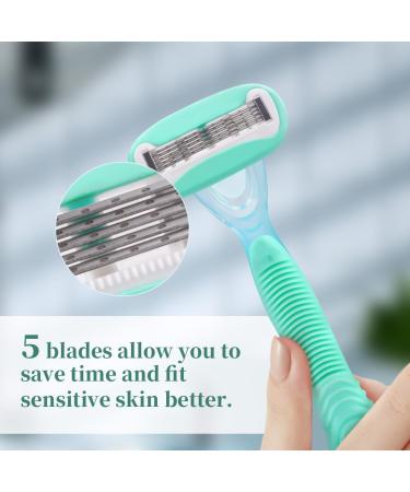 Glattol Sensitive Skin Disposable Razors for Women - 3 Pack (Green) | Comfort & Care for Smooth Shaving - Buy Online on GoSupps.com