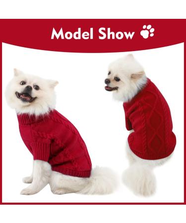 Cozy Knitted Dog Sweater - Warm Turtleneck Wool Coat for Small & Medium Pets | Winter Clothing for Chihuahua Bulldog & More - Buy Online on GoSupps.com