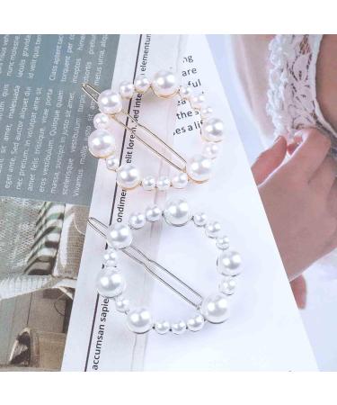 Cimenexe Bohemian Circle Pearl Hair Clip Circle Pearl Hair Barrette Pin Geometric Pearl Hair Pins Clips Gold Pearl Headwear Bride Decorative Wedding Hair Accessories Jewelry for Women and Girls - Buy Online on GoSupps.com