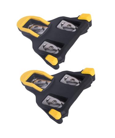 KESCOO Road Bike SPD Cleats Clips Compatible with Shimano SH-11 SPD-SL Cleats System for Indoor Bicycle Cycling Shoes and Pedals Yellow 6 Degree Float Self-Locking Cleats