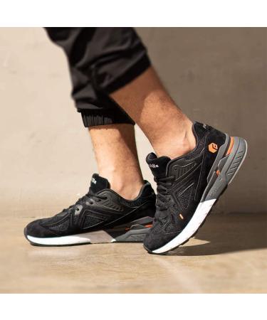 FitVille Extra Wide Walking Shoes for Men - Arch Support Sneakers for Flat Feet - Heel Pain Relief - 10.5 Wide - Black - Buy Online on GoSupps.com