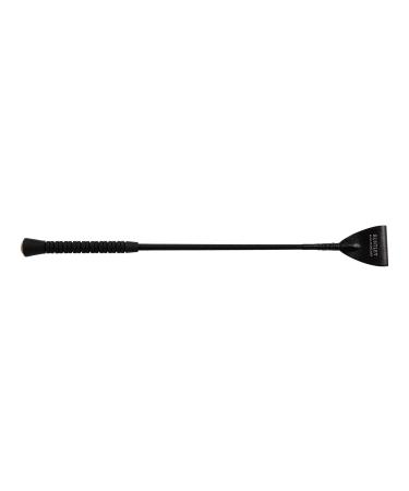 Huntley Equestrian Rubber Handle Jumping Bat Beautifully Crafted in England - Black - Rubber Handle - 18" Inch