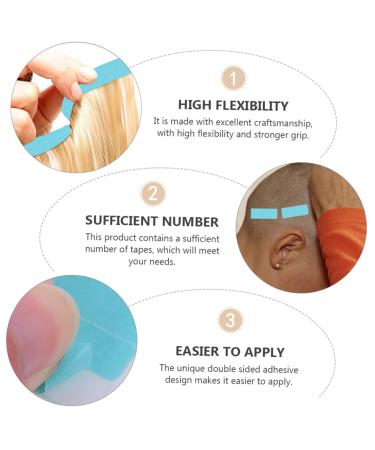 Housoutil 6 Wigs Tape wig replace extension belt adhesive tape Extension Tape double stick tape Label supplies extend film Reissue block patch Headband pu double sided - Buy Online on GoSupps.com