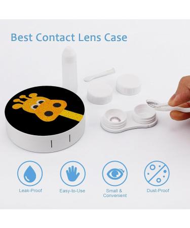 Cute Giraffe Contact Lens Case - Portable Travel Box with Mirror | International Shipping - Buy Online on GoSupps.com