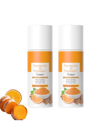 Hengxuan Set of 2 vitamin C toners with turmeric and turmeric oil hydrating facial toner brightening facial toners with turmeric