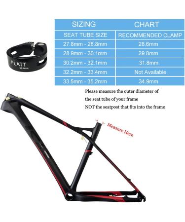 PLATT Bike Seat Post Clamp - Aluminum Alloy Bicycle Seatpost Collar 31.8mm Black - Buy Online on GoSupps.com