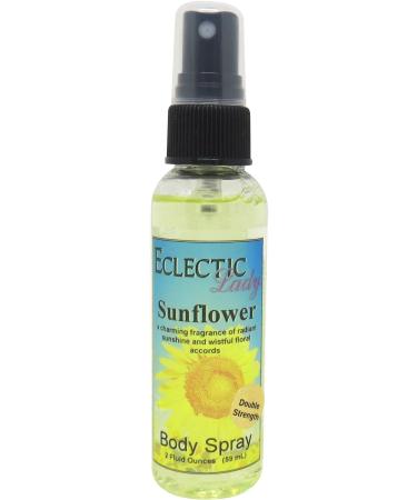 Sunflower Body Spray (Double Strength) 2 ounces Body Mist for Women with Clean Light & Gentle Fragrance Long Lasting Perfume with Comforting Scent for Men & Women Cologne with Soft Subtle Aroma 2 Fluid Ounces (Double Strength)