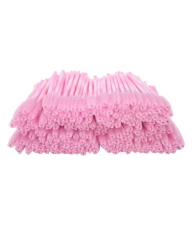 Mascara Brush Disposable Eyelashes Brush Hygienic Fiber Brush Head for Women Female(Pink)