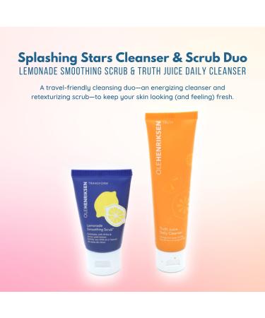 Ole Henriksen Splashing Stars Cleanser & Scrub Duo - Lemonade Smoothing Scrub and Truth Juice Daily Cleanser - Travel-Friendly Exfoliating Set - 1 Ounce - Buy Online on GoSupps.com