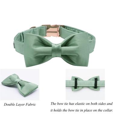 Lionet Paw's Comfortable Silk Dog Collar with Removable Fly - Green Collar for Small Dogs (25-40cm) - 1 Pack Grassy Design - Buy Online on GoSupps.com