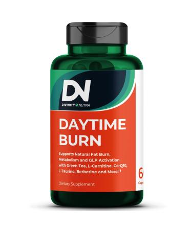 Daytime Fat Burner Supplement for Men & Women Weight Loss Pills for Women with Green Tea Extract Co-Q10 Turmeric Berberine Bitter Melon for Metabolism Appetite Support 60 Capsules