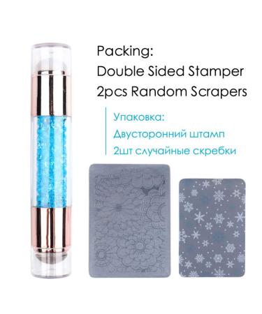 FRCOLOR 3Pcs Colorful Glitter Nail Art Stamper Set | Jelly Clear Nail Stamper for Manicure | Best Nail Art Tool Accessories - Buy Online on GoSupps.com