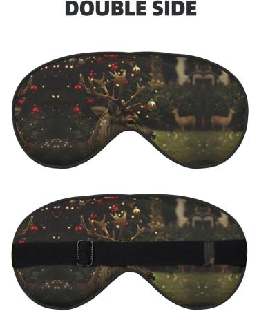 SSIMOO Xmas Sleep Mask - Adjustable Breathable Eye Mask for Comfortable Sleep | Fashionable Black Design - Shop Internationally - Buy Online on GoSupps.com
