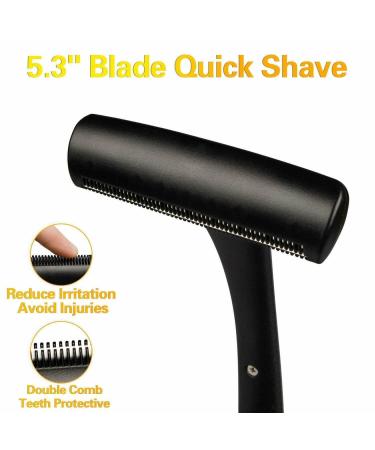 Men's DIY Body Shaver: Curved Head, Long Handle, 25c Razor Replacement - Say Goodbye to Embarrassing Back Hair! - Buy Online on GoSupps.com