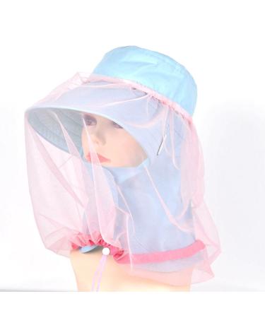 Wandrola Mosquito Head Net for Kids, Protection from Insect Bug Bee Gnats, Downy Catkins and Dandelions in The Air (Pink)