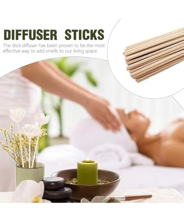 100 Rattan Sticks for Room Fragrance - 19cm Diffuser Reeds for Essential Oils | Wood Color Aroma Sticks for Office Hotel Spa - Buy Online on GoSupps.com