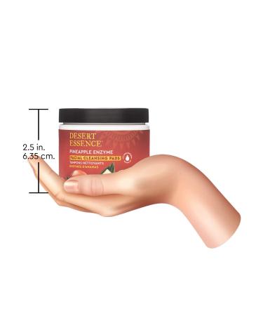 Desert Essence Pineapple Enzyme Cleansing Pads - 50 Vegan & Gluten Free Exfoliating Pads for Radiant Skin - Buy Online on GoSupps.com