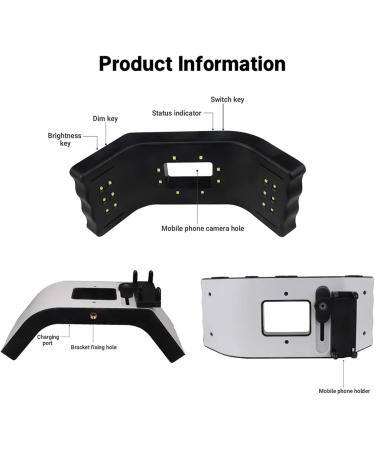 PODEC Mobile Dental Photography Light 6000-6500K Dental Fill Light Photography Kit Independent Light Brightness Adjustment Design - Buy Online on GoSupps.com