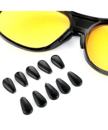 Bewudy Glasses Pads - 10 Pairs Self-Adhesive Anti-Slip Repair Set for Glasses & Sunglasses (3mm Thickness Black) - Buy Online on GoSupps.com