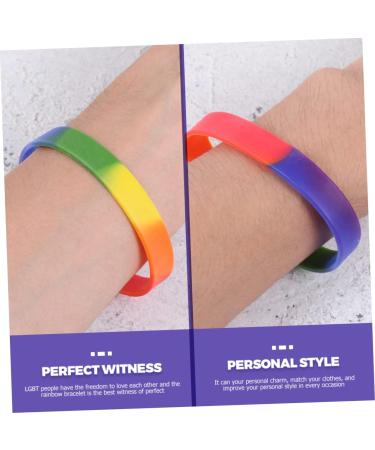 MAGICLULU 24 Pcs Rainbow Bracelet Women's Bracelets Bracelet for Women Friendship Jewelry Rainbow Rubber Wristbands Expandable Bangle Bracelet Pride Friendship Bracelet Lgbt Bracelet Miss Colorfulx3pcs 6.5X6.5X1CMx3pcs - Buy Online on GoSupps.com