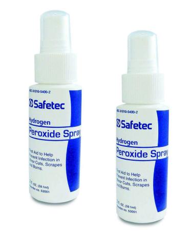 Safetec Hydrogen Peroxide Travel Spray 2 Fl Oz (Pack of 2)