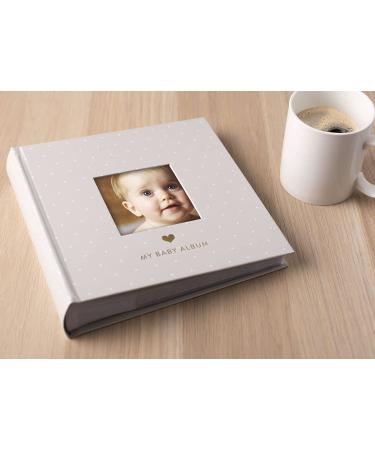 Pearhead Baby Photo Album & Keepsake Book - Gender-Neutral Gray Polka Dot Design - Buy Online on GoSupps.com