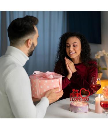 I Love You Cake Topper - Acrylic Cake Decoration for Valentine's Day, Marriage Proposal, Wedding Party - Mirror Red - Buy Online on GoSupps.com