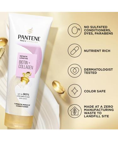 Pantene Pro-V Miracles Infinite Lengths Biotin + Collagen 1 Minute Miracle Conditioner 325mL 325 mL (Pack of 1) - Buy Online on GoSupps.com