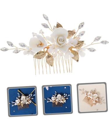 Ipetboom Female Head Decor Bridal Comb The Photo Ceramics The Flowers Bride Bridal Head Decor - Buy Online on GoSupps.com