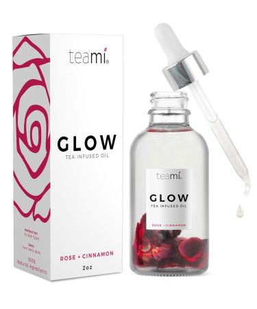 Teami Glow Jojoba Face Oil - Cinnamon Bark Rose Buds & Vitamin E for All Skin Types - 2oz Facial Oil Cleanser - Buy Online on GoSupps.com